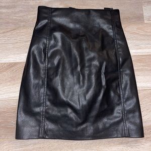 H&M black Leather skirt